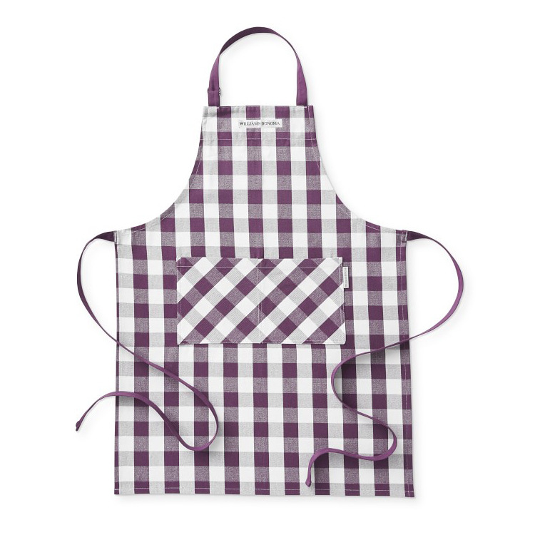 时尚精美广告烘焙条纹格子围裙厨房防水防污围兜可印logo