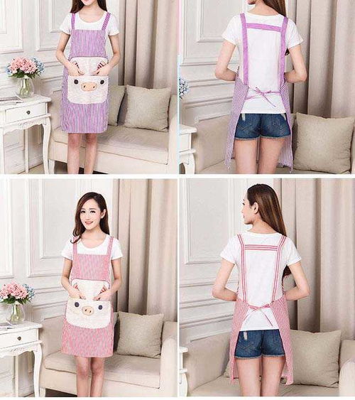 厨房的时尚宣言 可爱防污围裙，下厨的精致伴侣