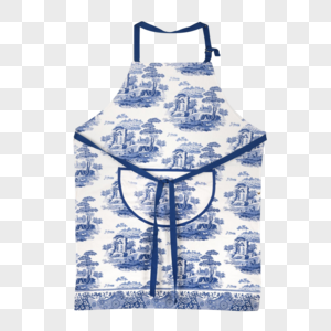 青花瓷花纹围裙 古典韵味与现代实用的完美融合